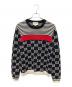 GUCCI（グッチ）の古着「GGボーダー切替ニット」｜ネイビー