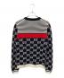 GUCCI (グッチ) GGボーダー切替ニット ネイビー サイズ:S：50000円