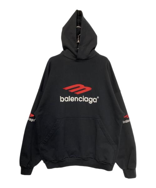 BALENCIAGA（バレンシアガ）BALENCIAGA (バレンシアガ) ロゴパーカー ネイビー サイズ:Lの古着・服飾アイテム