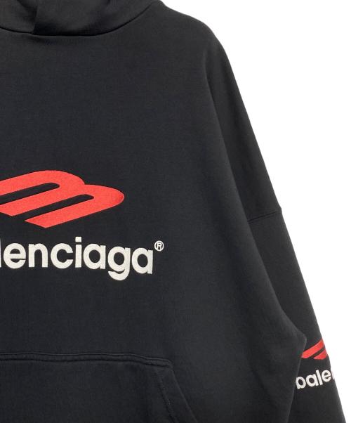 BALENCIAGA（バレンシアガ）BALENCIAGA (バレンシアガ) ロゴパーカー ネイビー サイズ:Lの古着・服飾アイテム