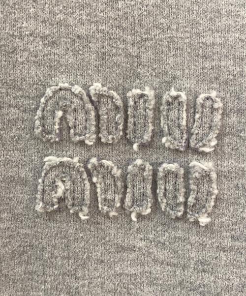 MIU MIU（ミュウミュウ）MIU MIU (ミュウミュウ) ロゴパーカー グレー サイズ:Sの古着・服飾アイテム