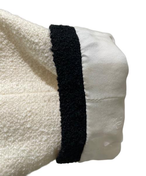 CHANEL（シャネル）CHANEL (シャネル) バイカラーツイードジャケット アイボリー×ブラック サイズ:38の古着・服飾アイテム