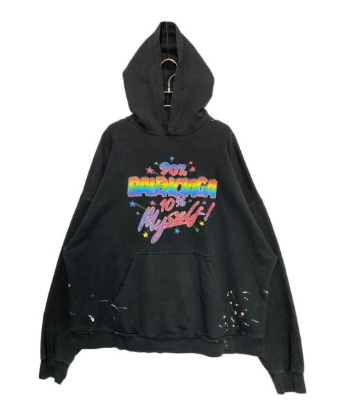 BALENCIAGA（バレンシアガ）BALENCIAGA (バレンシアガ) ロゴパーカー ブラック サイズ:2の古着・服飾アイテム