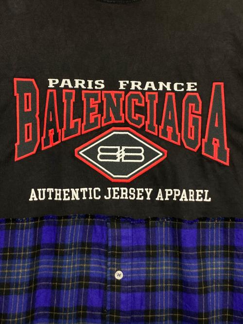 BALENCIAGA（バレンシアガ）BALENCIAGA (バレンシアガ) パッチドL/STシャツ ブラック サイズ:2の古着・服飾アイテム