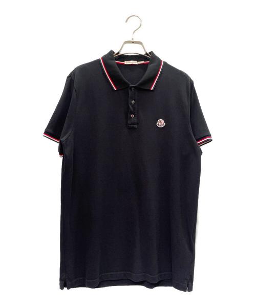 MONCLER（モンクレール）MONCLER (モンクレール) ワンポイント ポロシャツ ブラック サイズ:Lの古着・服飾アイテム
