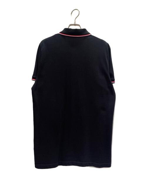 MONCLER（モンクレール）MONCLER (モンクレール) ワンポイント ポロシャツ ブラック サイズ:Lの古着・服飾アイテム