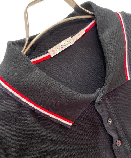 MONCLER（モンクレール）MONCLER (モンクレール) ワンポイント ポロシャツ ブラック サイズ:Lの古着・服飾アイテム