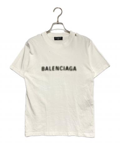 中古・古着通販】BALENCIAGA (バレンシアガ) ダメージ加工ロゴTシャツ