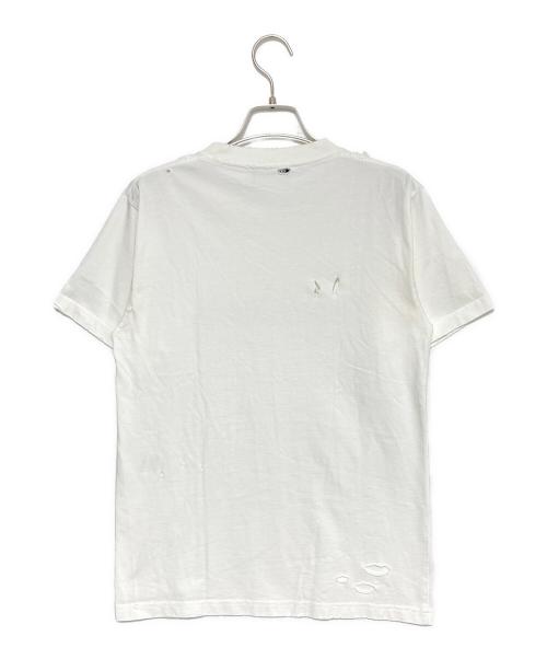 BALENCIAGA（バレンシアガ）BALENCIAGA (バレンシアガ) ダメージ加工ロゴTシャツ ホワイト サイズ:XSの古着・服飾アイテム