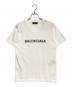 BALENCIAGA（バレンシアガ）の古着「ダメージ加工ロゴTシャツ」｜ホワイト