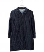 PRADAプラダ）の古着「ロゴプレート中綿コート」｜ネイビー
