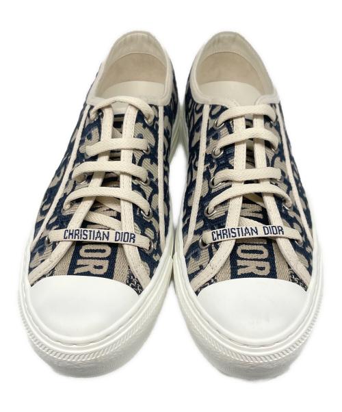 Christian Dior（クリスチャン ディオール）Christian Dior (クリスチャン ディオール) トロッター ロゴスニーカー ネイビー サイズ:38 1/2の古着・服飾アイテム