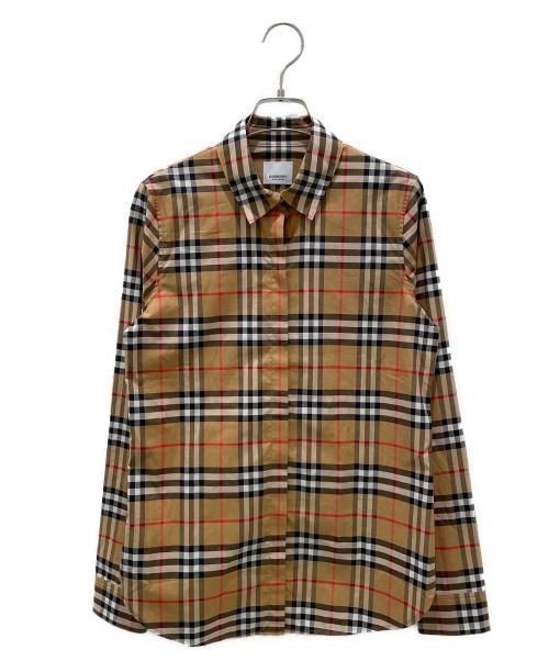 BURBERRY（バーバリー）BURBERRY (バーバリー) チェックシャツ ブラウン サイズ:36の古着・服飾アイテム