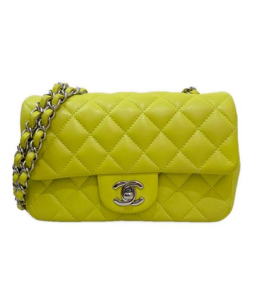 CHANEL（シャネル）CHANEL (シャネル) マトラッセチェーンショルダーバッグ ライムイエロー サイズ:20の古着・服飾アイテム