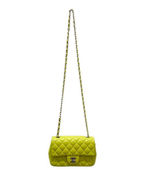 CHANEL（シャネル）CHANEL (シャネル) マトラッセチェーンショルダーバッグ ライムイエロー サイズ:20の古着・服飾アイテム