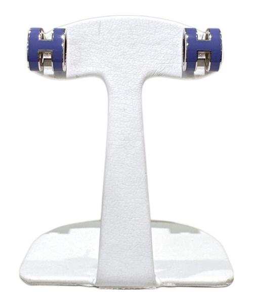 HERMES（エルメス）HERMES (エルメス) ミニポップアッシュHピアス パープル×シルバー サイズ:ミニの古着・服飾アイテム