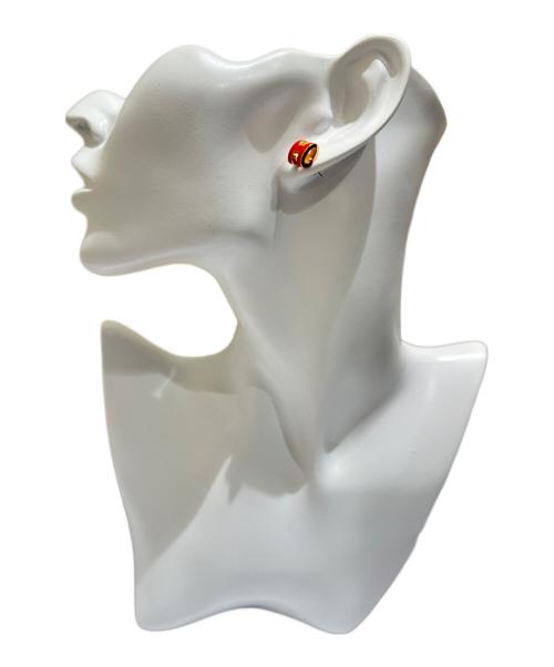 HERMES（エルメス）HERMES (エルメス) ミニポップアッシュHピアス レッド×ゴールドの古着・服飾アイテム