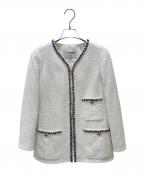 CHANELシャネル）の古着「ココボタンツイードジャケット」｜ホワイト