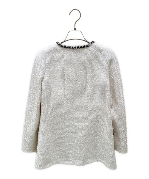 CHANEL（シャネル）CHANEL (シャネル) ココボタンツイードジャケット ホワイト サイズ:34の古着・服飾アイテム