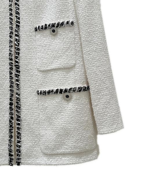 CHANEL（シャネル）CHANEL (シャネル) ココボタンツイードジャケット ホワイト サイズ:34の古着・服飾アイテム