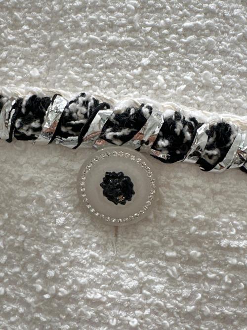 CHANEL（シャネル）CHANEL (シャネル) ココボタンツイードジャケット ホワイト サイズ:34の古着・服飾アイテム