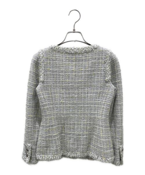 CHANEL（シャネル）CHANEL (シャネル) ココボタンツイードジャケット グレー サイズ:36の古着・服飾アイテム
