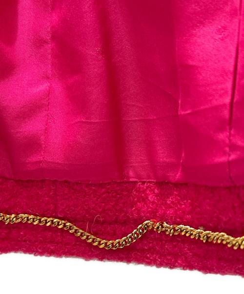 CHANEL（シャネル）CHANEL (シャネル) ココボタンツイードロングジャケット ショッキングピンク サイズ:36の古着・服飾アイテム
