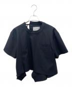 sacaiサカイ）の古着「スーチングプルオーバーブラウス」｜ブラック