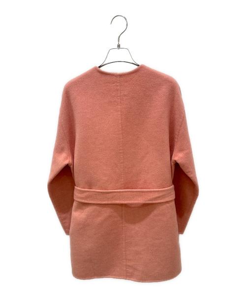 HERMES（エルメス）HERMES (エルメス) ダブルフェイスカシミヤコート ピンク サイズ:34の古着・服飾アイテム