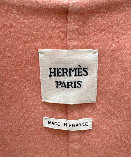 HERMES（エルメス）HERMES (エルメス) ダブルフェイスカシミヤコート ピンク サイズ:34の古着・服飾アイテム