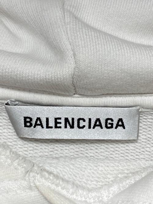 BALENCIAGA（バレンシアガ）BALENCIAGA (バレンシアガ) ロゴパーカー ホワイト サイズ:Sの古着・服飾アイテム