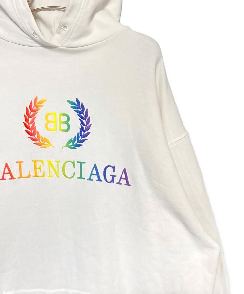 BALENCIAGA（バレンシアガ）BALENCIAGA (バレンシアガ) ロゴパーカー ホワイト サイズ:Sの古着・服飾アイテム