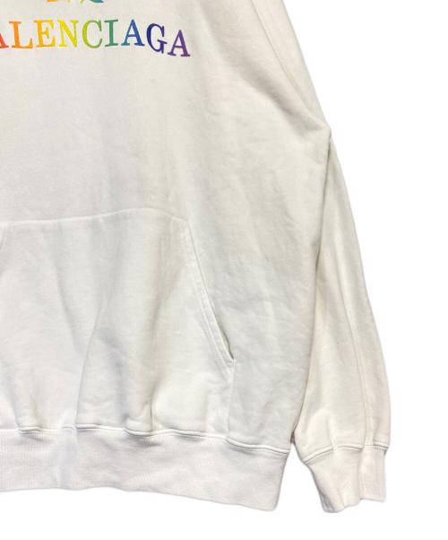 BALENCIAGA（バレンシアガ）BALENCIAGA (バレンシアガ) ロゴパーカー ホワイト サイズ:Sの古着・服飾アイテム