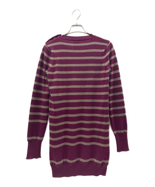 CHANEL（シャネル）CHANEL (シャネル) ココマークターンロックニット ワインレッド サイズ:36の古着・服飾アイテム