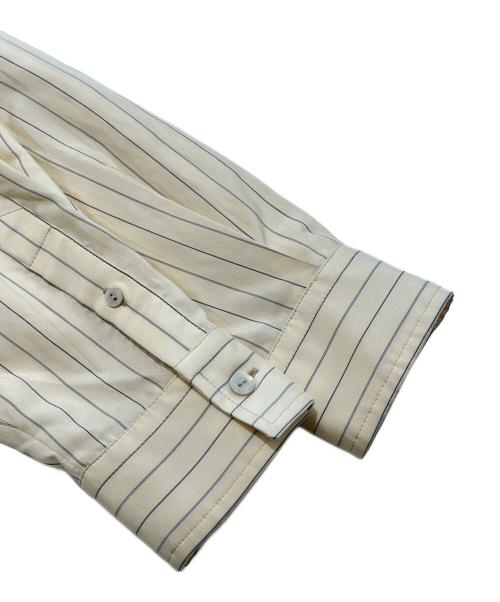 LOUIS VUITTON（ルイ ヴィトン）LOUIS VUITTON (ルイ ヴィトン) ストライプジップシルクシャツ ベージュ サイズ:34の古着・服飾アイテム