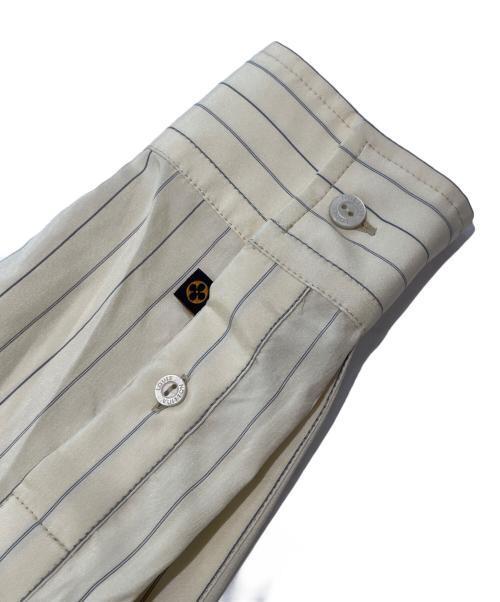 LOUIS VUITTON（ルイ ヴィトン）LOUIS VUITTON (ルイ ヴィトン) ストライプジップシルクシャツ ベージュ サイズ:34の古着・服飾アイテム