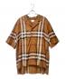 BURBERRY（バーバリー）の古着「ノバチェックオープンカラーシャツ」｜ブラウン