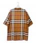 BURBERRY (バーバリー) ノバチェックオープンカラーシャツ ブラウン サイズ:L：35000円