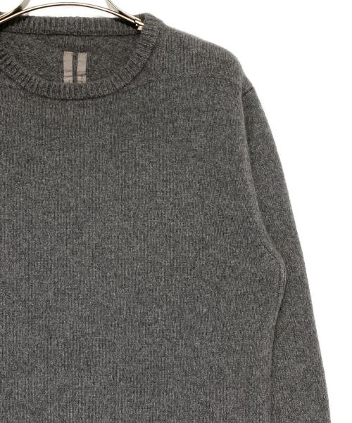 RICK OWENS（リックオウエンス）RICK OWENS (リックオウエンス) カシミヤ混ニット グレー サイズ:Mの古着・服飾アイテム