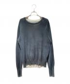 Maison Margielaメゾンマルジェラ）の古着「転写ニット」｜ネイビー