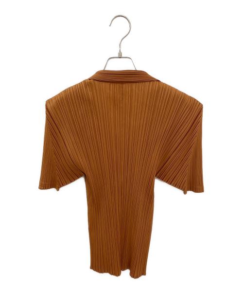 PLEATS PLEASE（プリーツプリーズ）PLEATS PLEASE (プリーツプリーズ) プリーツシャツ ブラウン サイズ:3の古着・服飾アイテム