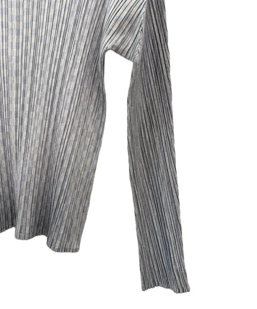 PLEATS PLEASE（プリーツプリーズ）PLEATS PLEASE (プリーツプリーズ) 市松柄プリーツカットソー グレー サイズ:3の古着・服飾アイテム