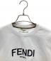 中古・古着 FENDI (フェンディ) ロゴ エンブロダイリー クロップド スウェット プルオーバー ホワイト サイズ:S：38000円
