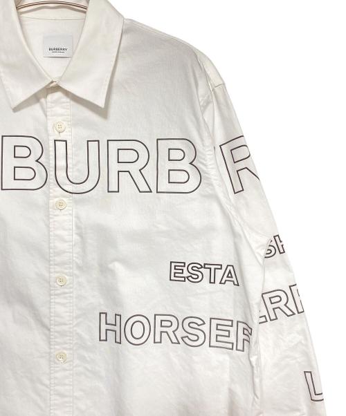 BURBERRY（バーバリー）BURBERRY (バーバリー) ホースフェリーロゴシャツ ホワイト サイズ:Mの古着・服飾アイテム