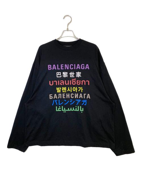 BALENCIAGA（バレンシアガ）BALENCIAGA (バレンシアガ) ロゴL/STシャツ ブラック サイズ:XXSの古着・服飾アイテム