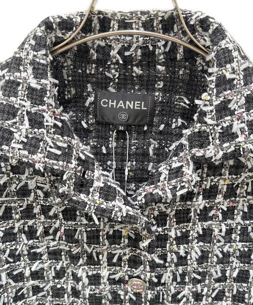 CHANEL（シャネル）CHANEL (シャネル) ココボタンサマーツイードジャケット ブラック サイズ:36の古着・服飾アイテム