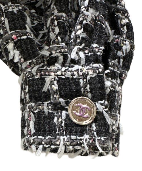 CHANEL（シャネル）CHANEL (シャネル) ココボタンサマーツイードジャケット ブラック サイズ:36の古着・服飾アイテム