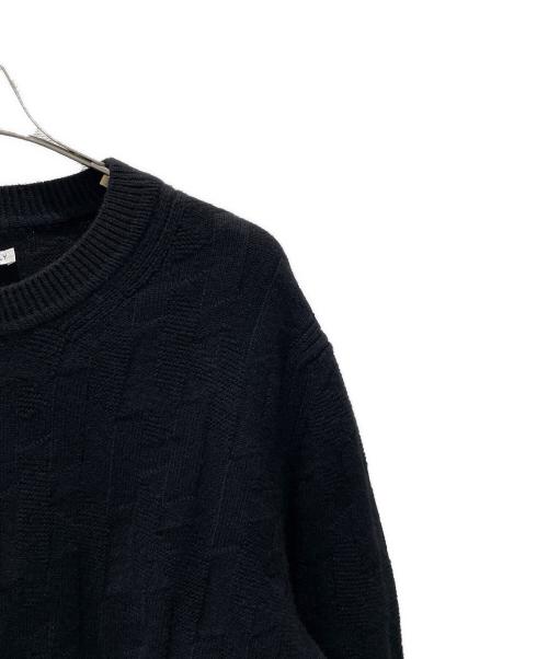 HERMES（エルメス）HERMES (エルメス) Hロゴジャガードニット ブラック サイズ:44の古着・服飾アイテム