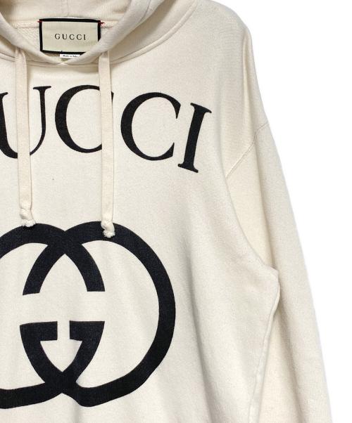 GUCCI（グッチ）GUCCI (グッチ) インターロッキングロゴパーカー ベージュ サイズ:XXSの古着・服飾アイテム