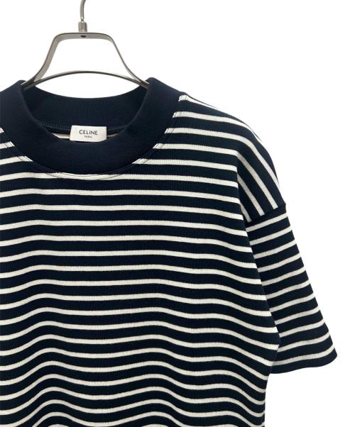 CELINE（セリーヌ）CELINE (セリーヌ) ボーダーカットソー ネイビー×ホワイト サイズ:Ｓの古着・服飾アイテム
